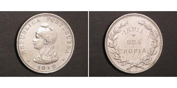 1 Rupee Portugiesisch-Indien (1510-1961) Silber 