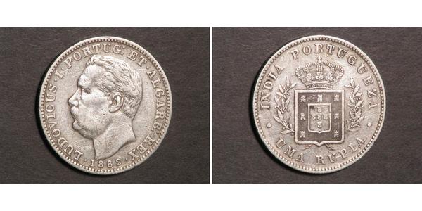 1 Rupee Portugiesisch-Indien (1510-1961) Silber 
