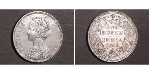 1 Rupee British Raj (1858-1947) Silver Victoria (1819 - 1901)