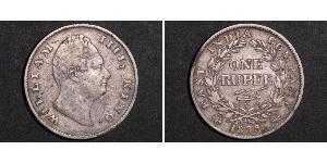 1 Rupee British Raj (1858-1947) Silver William IV (1765-1837)