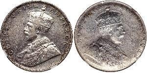 1 Rupee British Raj (1858-1947) Silver George V of the United Kingdom (1865-1936)