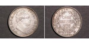 1 Rupee British Raj (1858-1947) Silver William IV (1765-1837)