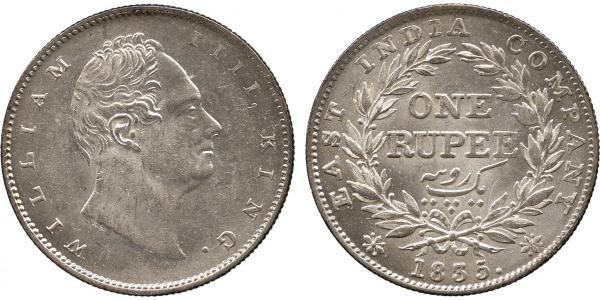 1 Rupee British Raj (1858-1947) Silver William IV (1765-1837)