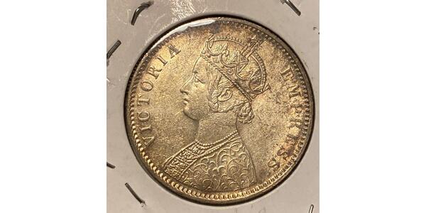 1 Rupee British Raj (1858-1947) Silver Victoria (1819 - 1901)