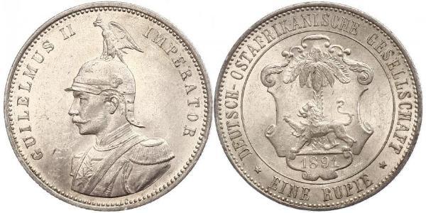 1 Rupee German East Africa (1885-1919) Silver 