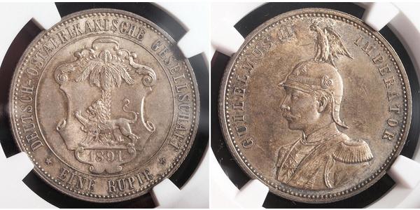 1 Rupee German East Africa (1885-1919) Silver 