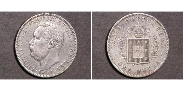 1 Rupee Portuguese India (1510-1961) Silver 