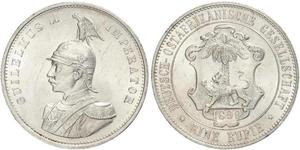 1 Rupee German East Africa (1885-1919) 銀 