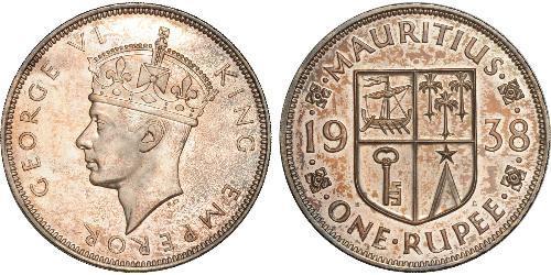 1 Rupee Mauritius 銀 乔治六世 (1895-1952)