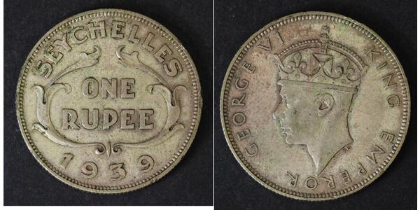 1 Rupee Seychelles 銀 