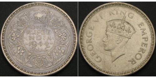 1 Rupee 印度 銀 