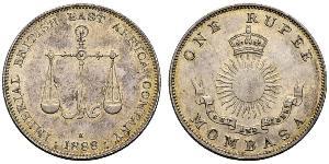 1 Rupee 大英帝国 銀 
