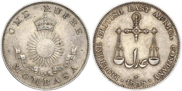 1 Rupee 大英帝国 銀 
