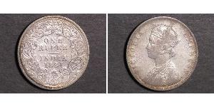 1 Rupee 英属印度 (1858 - 1947) 銀 维多利亚 (英国君主)