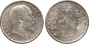 1 Rupee 英属印度 (1858 - 1947) 銀 爱德华七世 (1841-1910)