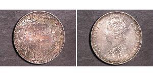 1 Rupee 英属印度 (1858 - 1947) 銀 维多利亚 (英国君主)