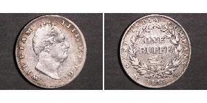 1 Rupee 英属印度 (1858 - 1947) 銀 威廉四世 (英國)