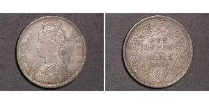 1 Rupee 英属印度 (1858 - 1947) 銀 维多利亚 (英国君主)