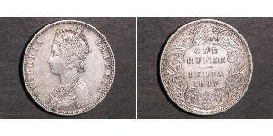 1 Rupee 英属印度 (1858 - 1947) 銀 维多利亚 (英国君主)