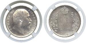 1 Rupee 英属印度 (1858 - 1947) 銀 爱德华七世 (1841-1910)