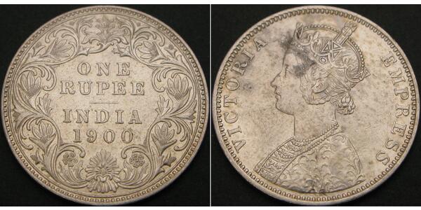 1 Rupee 英属印度 (1858 - 1947) 銀 维多利亚 (英国君主)