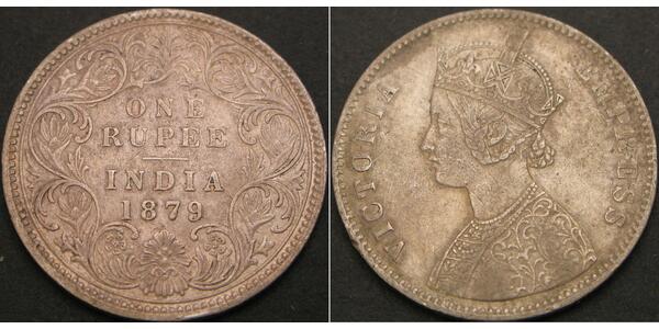 1 Rupee 英属印度 (1858 - 1947) 銀 维多利亚 (英国君主)