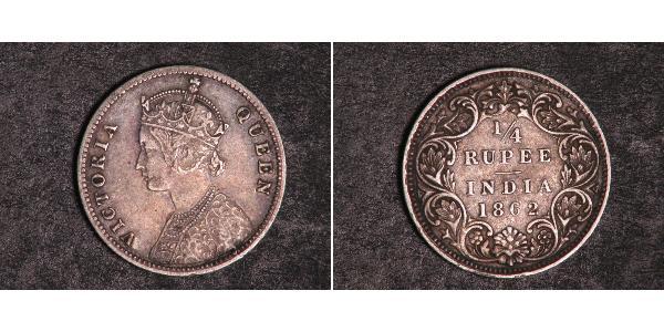 1 Rupee 英属印度 (1858 - 1947) 銀 维多利亚 (英国君主)