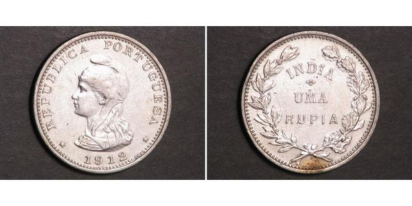 1 Rupee 葡屬印度 (1505 - 1961) 銀 