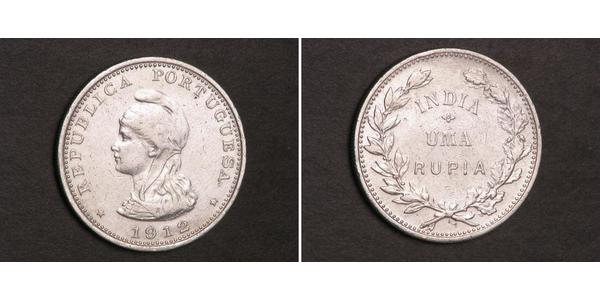 1 Rupee 葡屬印度 (1505 - 1961) 銀 