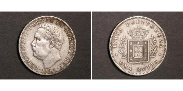 1 Rupee 葡屬印度 (1505 - 1961) 銀 