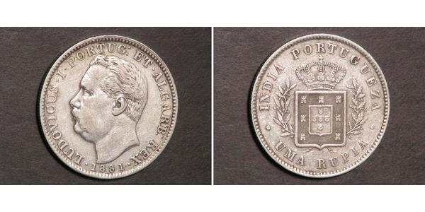 1 Rupee 葡屬印度 (1505 - 1961) 銀 