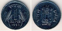 1 Rupee 印度 镍/銅 