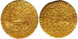 1 Ryal Королівство Англія (927-1649,1660-1707) Золото Едвард IV (1442-1483)