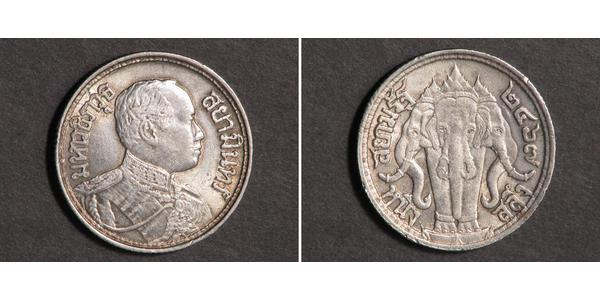 1 Salung / 1/4 Baht Tailandia Plata Vajiravudh (1880 – 1925) 