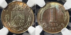 1 Santims Letonia Bronce 