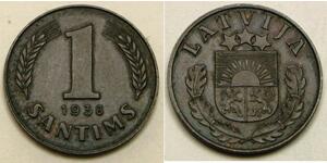 1 Santims Letonia Bronce 