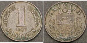1 Santims Letonia Bronce 