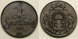 1 Santims Latvia Bronze 