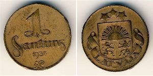 1 Santims Latvia Bronze 