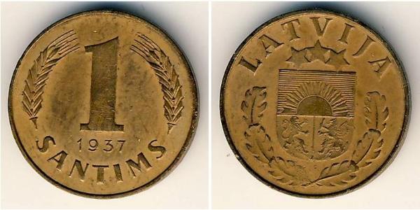 1 Santims Latvia Bronze 