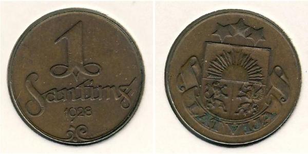 1 Santims Latvia Bronze 