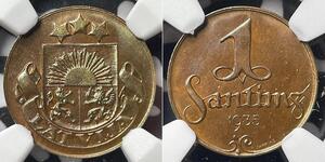 1 Santims Letlönj Bronze 