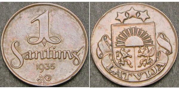 1 Santims Letlönj Bronze 