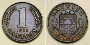 1 Santims Lettland Bronze 