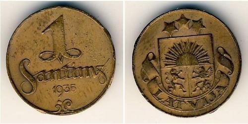 1 Santims Lettland Bronze 