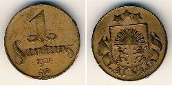 1 Santims Lettonia Bronzo 