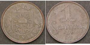 1 Santims Lettonia Bronzo 