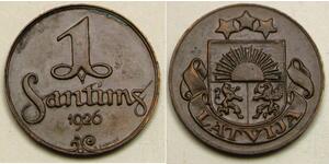 1 Santims Латвия Бронза 