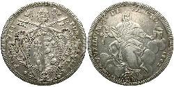 1 Scudo Stato Pontificio (752-1870) Argento Papa Pio VII  (1742 -1823)