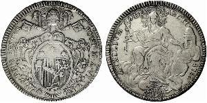 1 Scudo Ciudad del Vaticano Plata Pío VI ( 1717-1799)